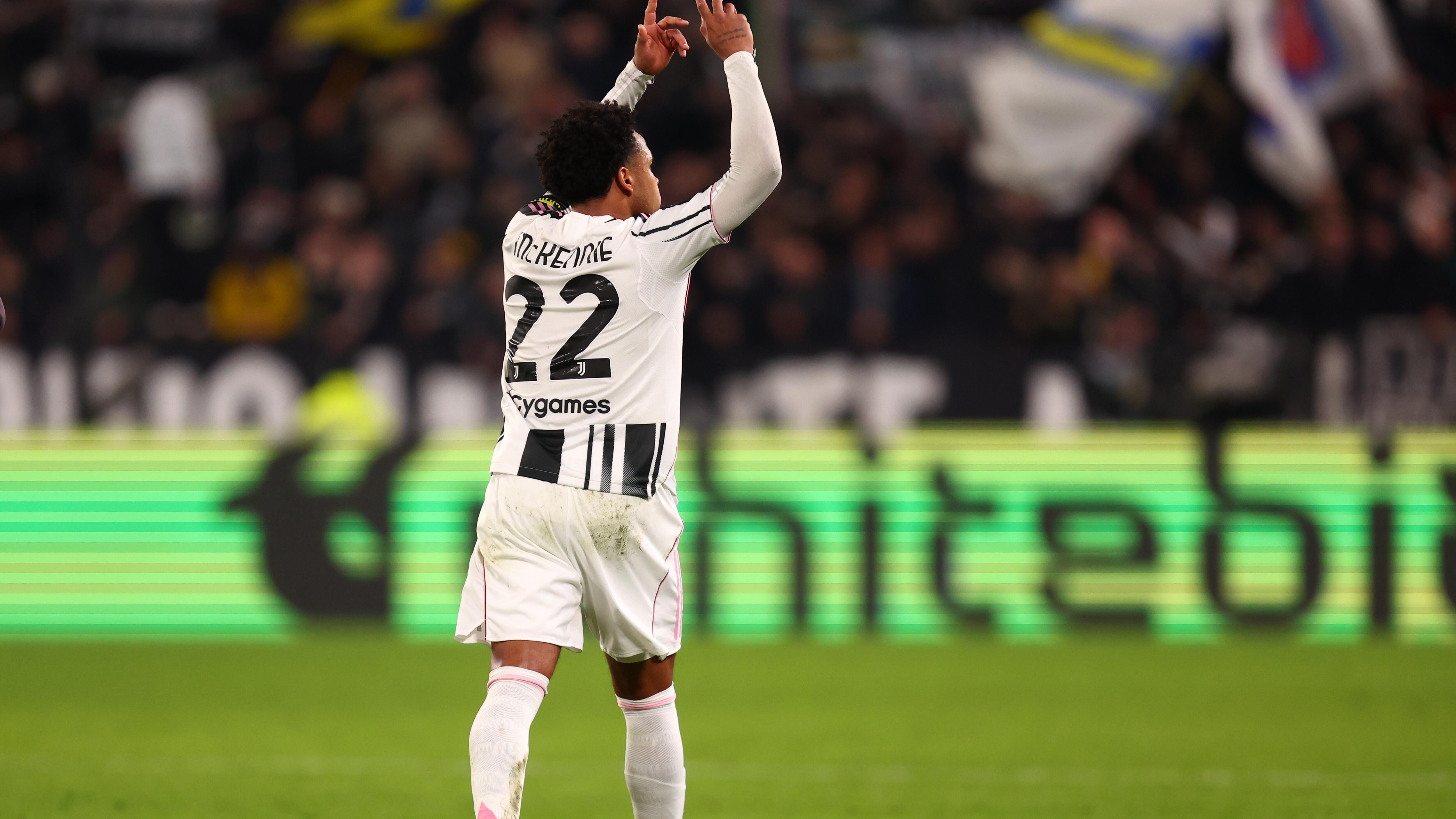 Weston Mckennie of Juventus Fc  gestures during the Serie A...