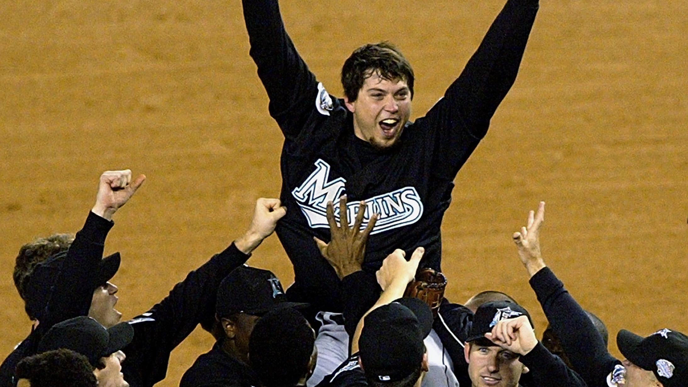 Florida Marlins celebrate