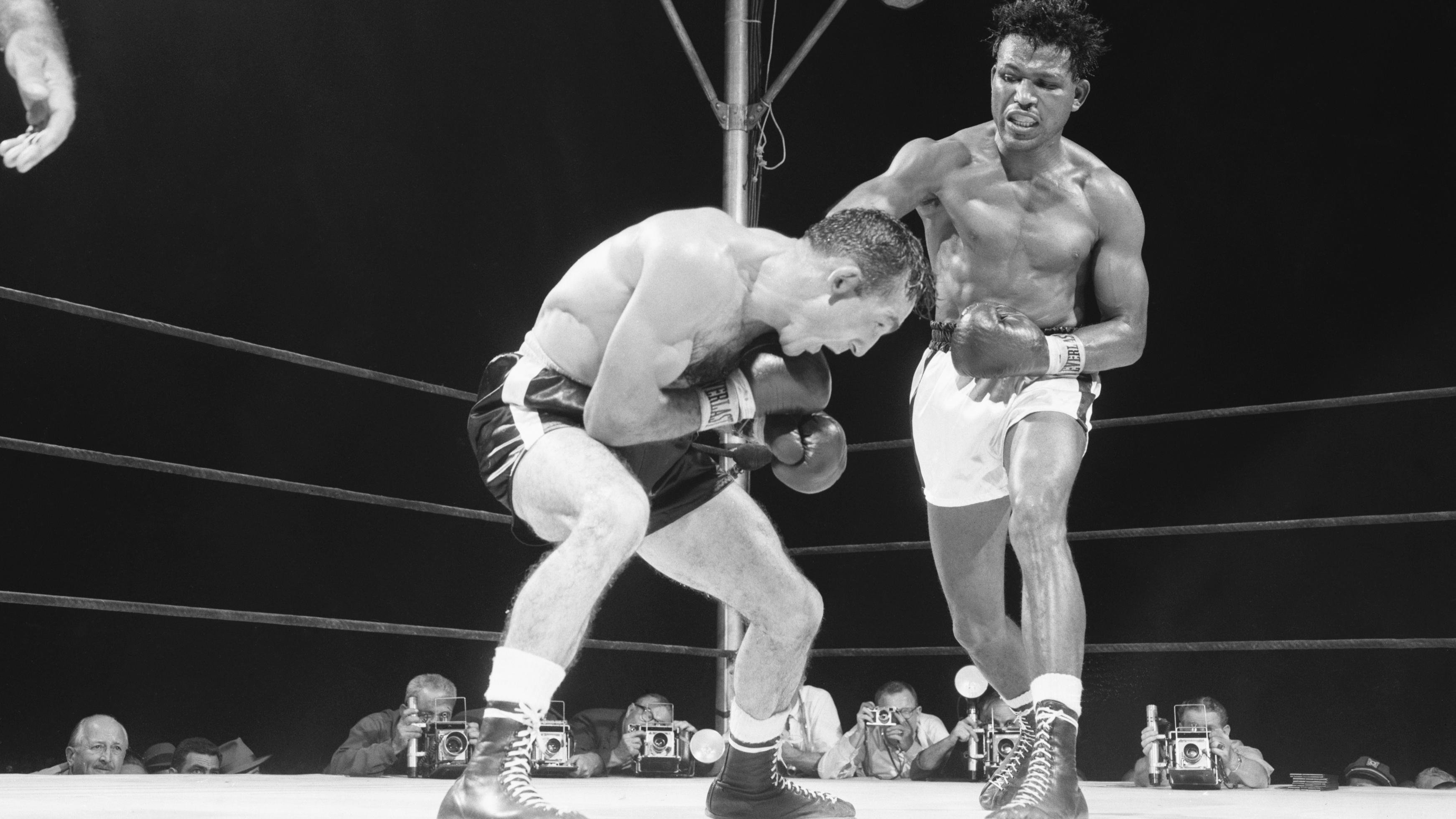 Sugar Ray Robinson and Carmen Basilio