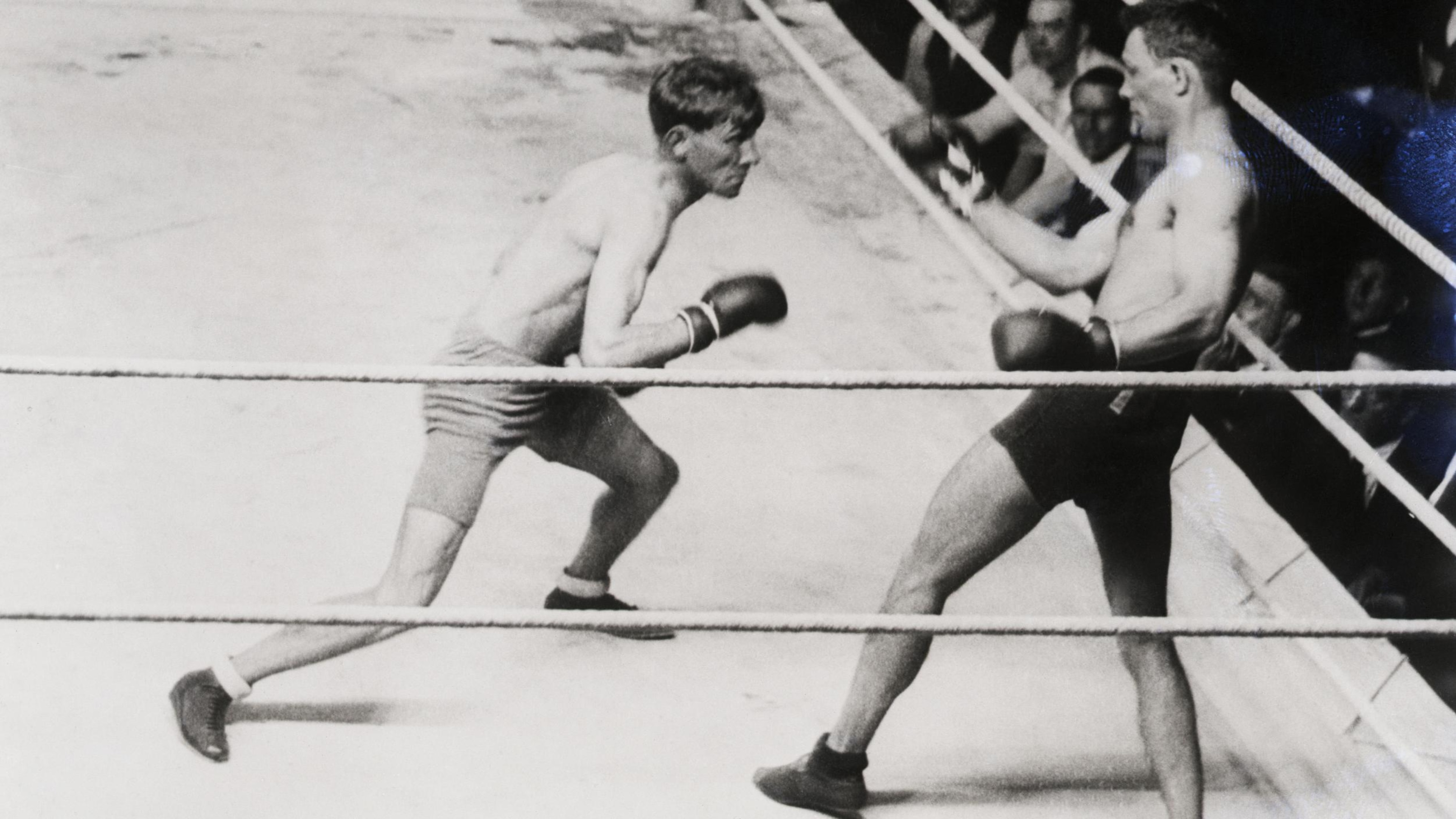 Boxer Backing Opponent Into Corner Boxer Backing Opponent Into Corner