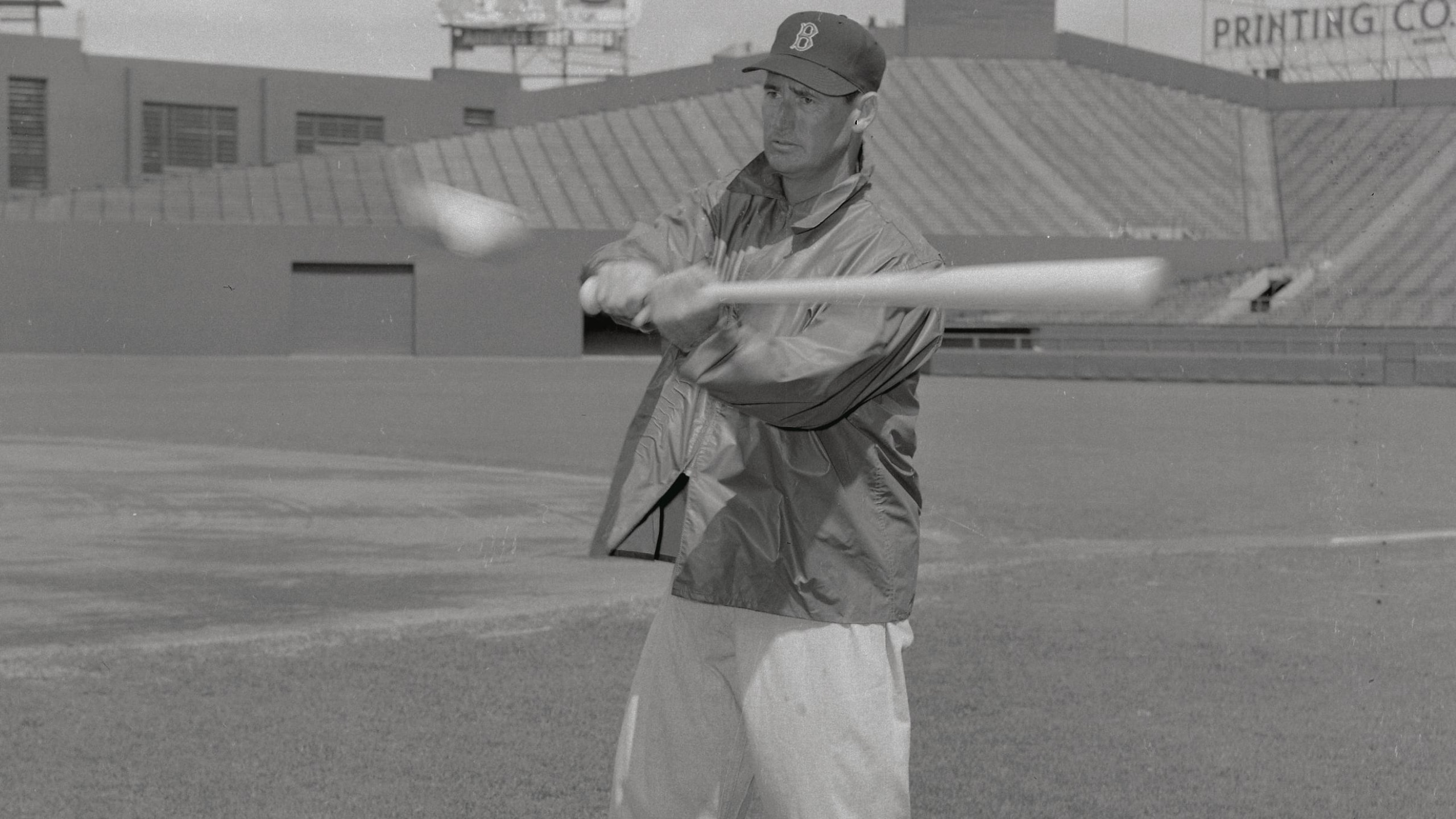 Ted Williams Practicing