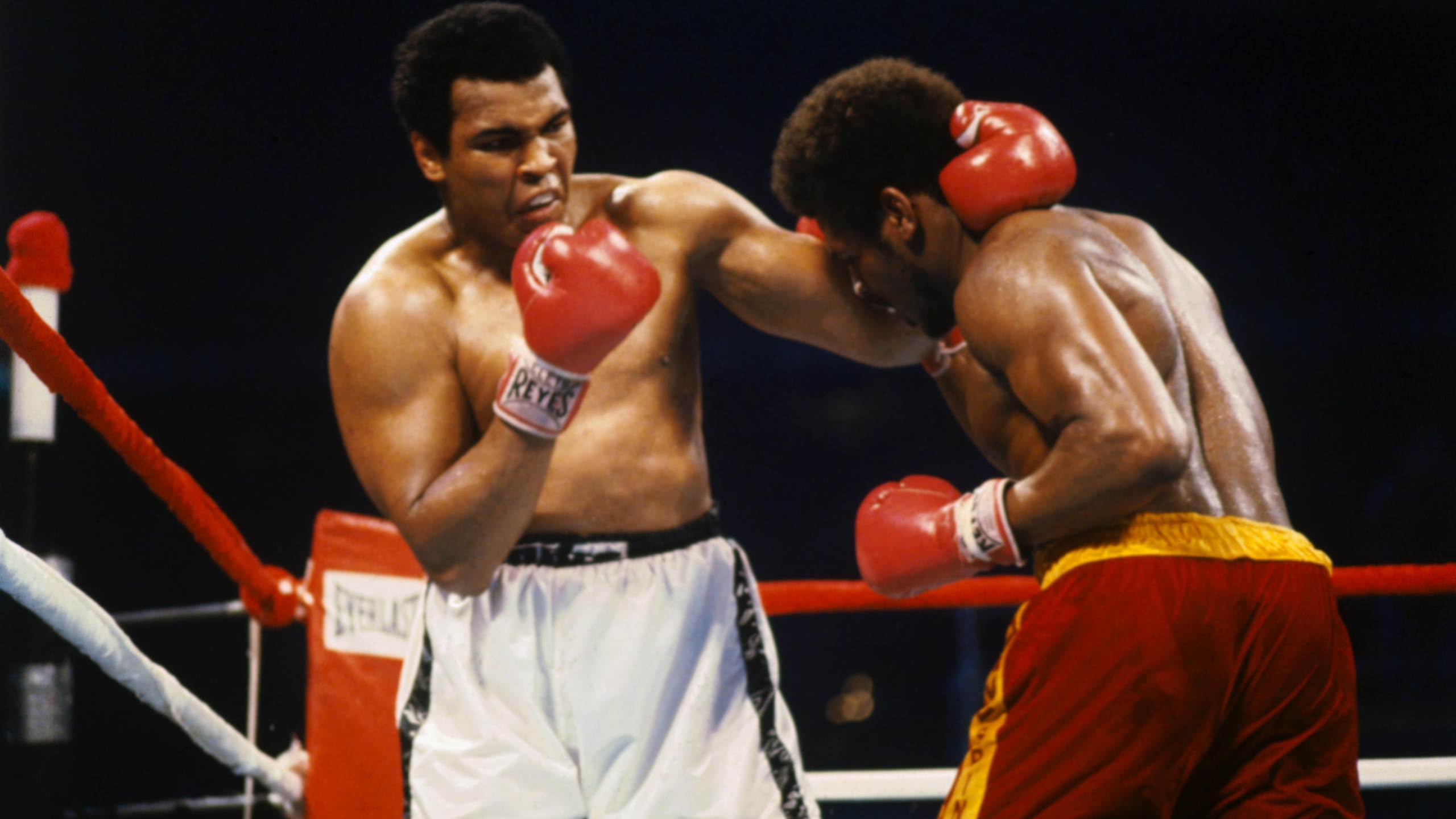 Leon Spinks and Muhammad Ali During Bout