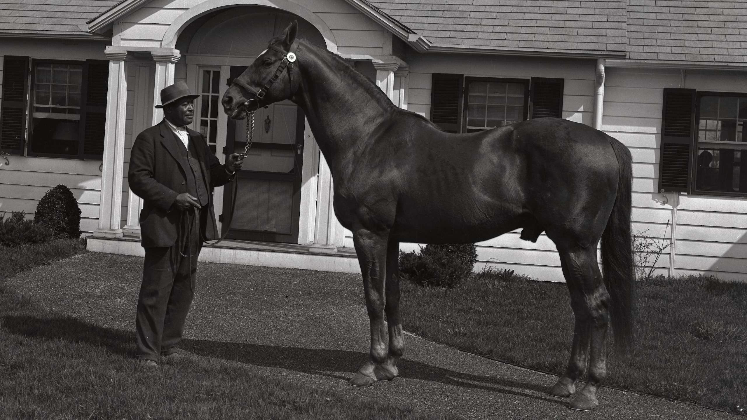 Man O' War and Owner Samuel D. Riddle