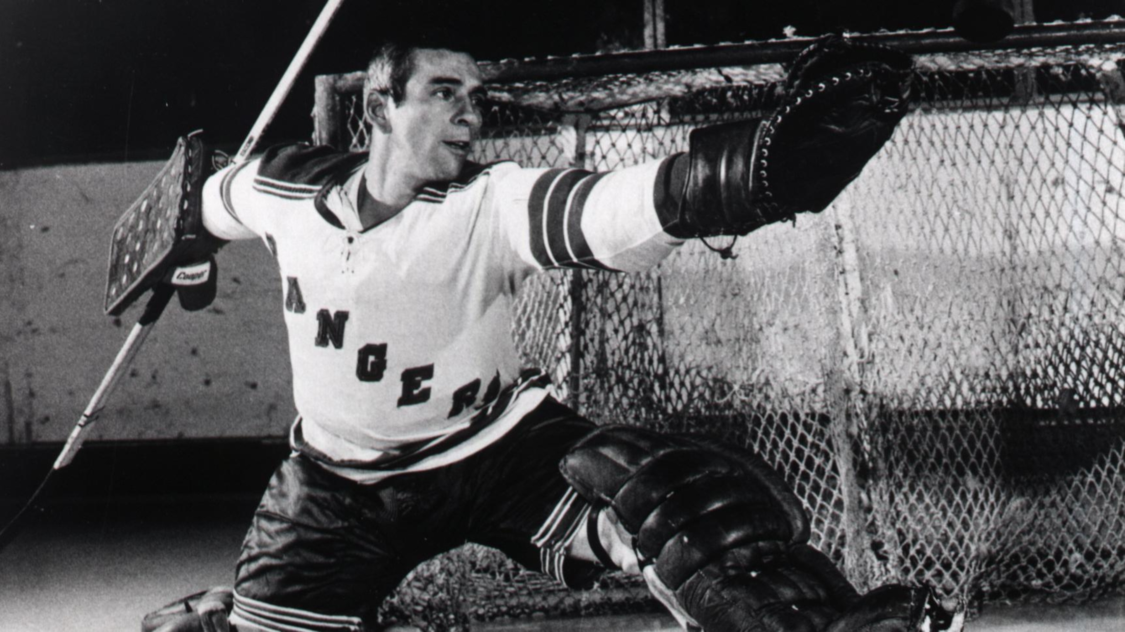 Player Eddie Giacomin...