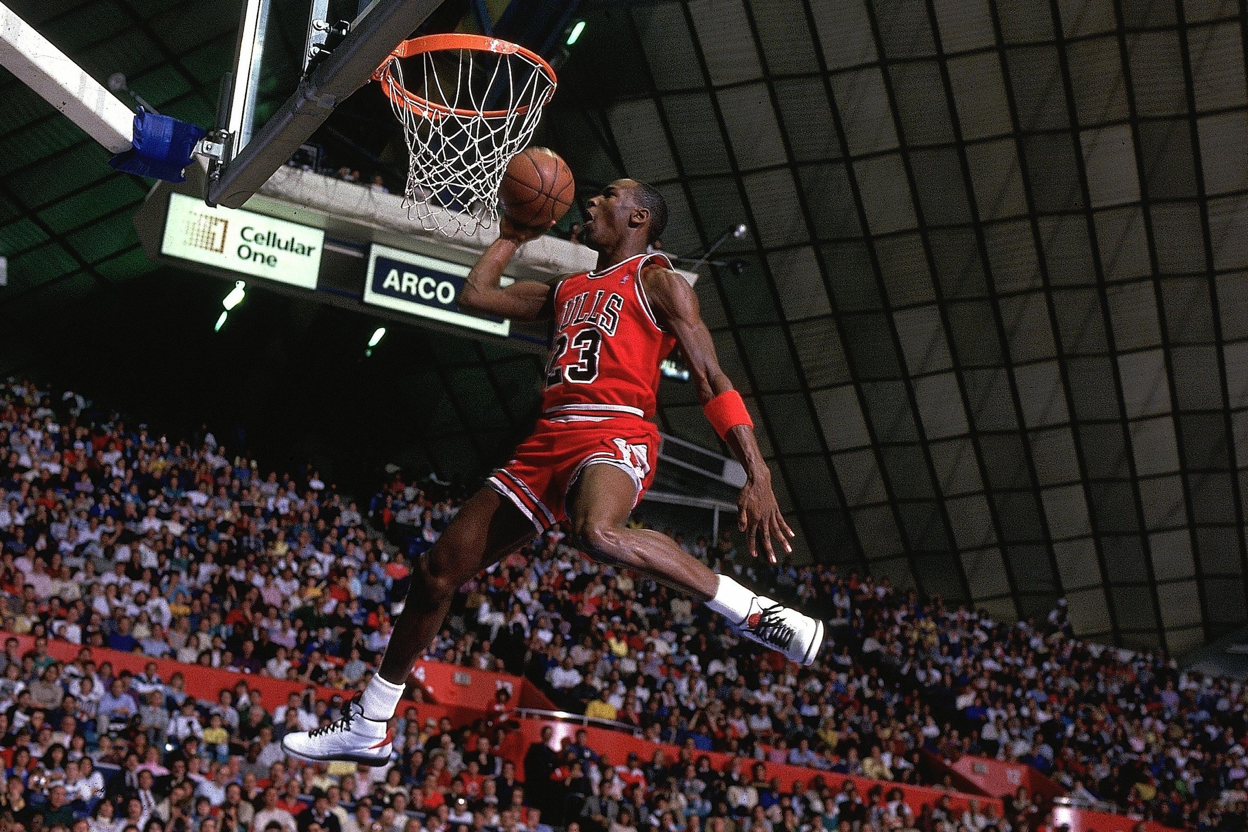 Chicago Bulls Michael Jordan, 1987 NBA Slam Dunk Contest