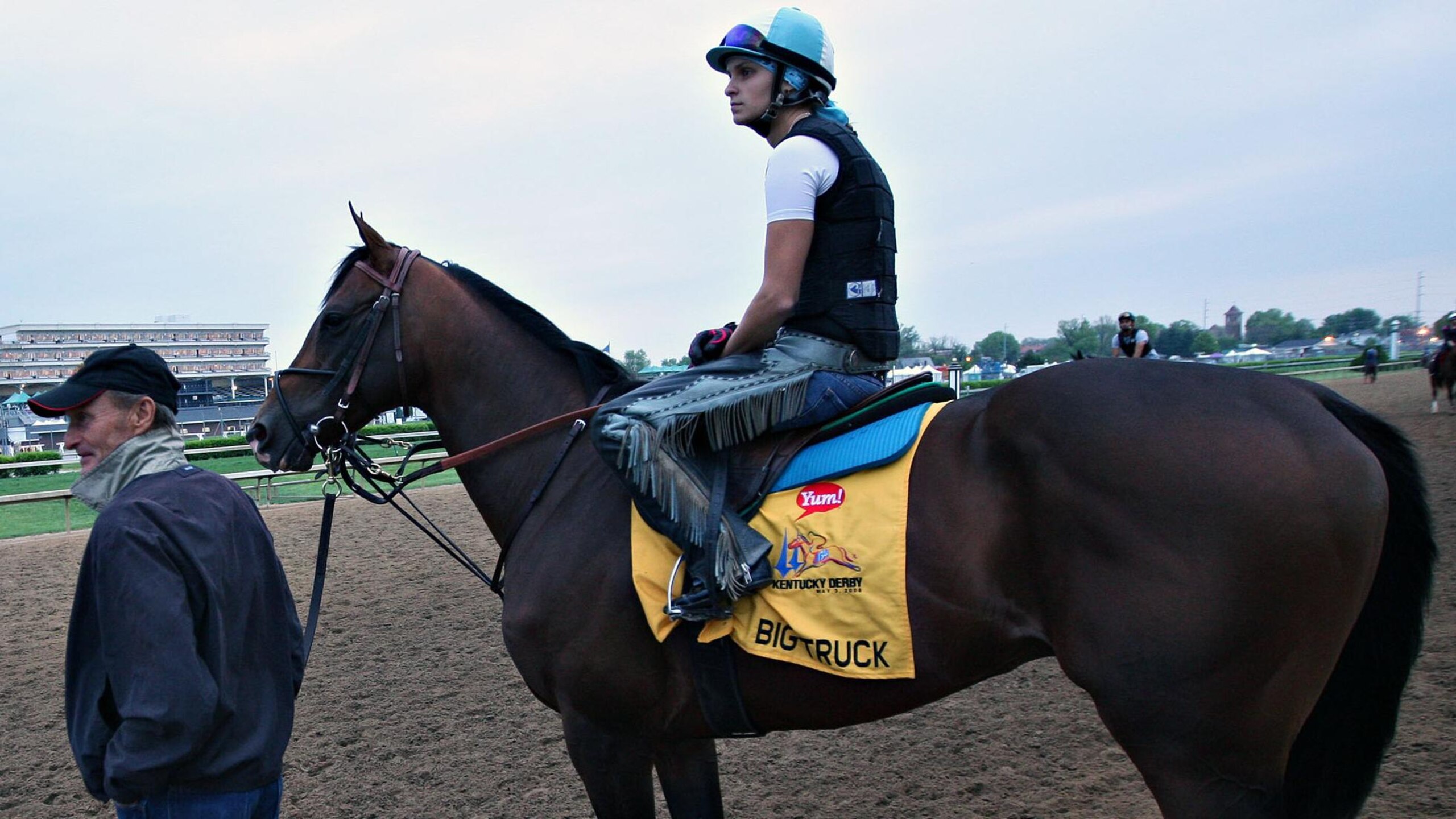 Kentucky Derby hopeful Big Truck stands on the track at Chur