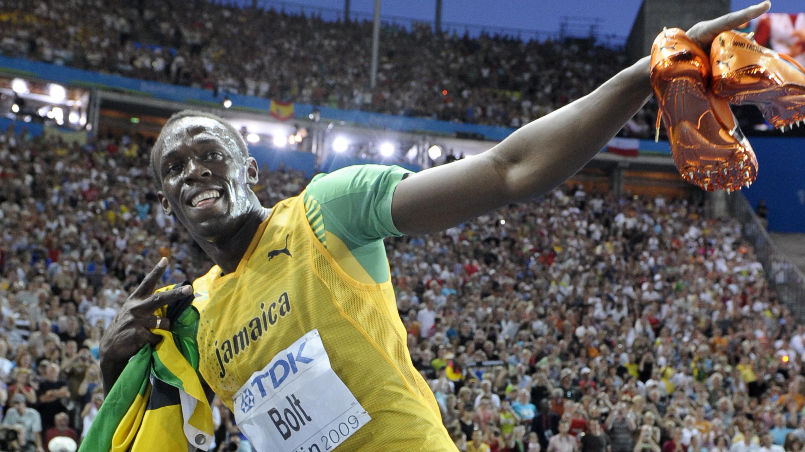 Jamaica's Usain Bolt wins the men's 200m