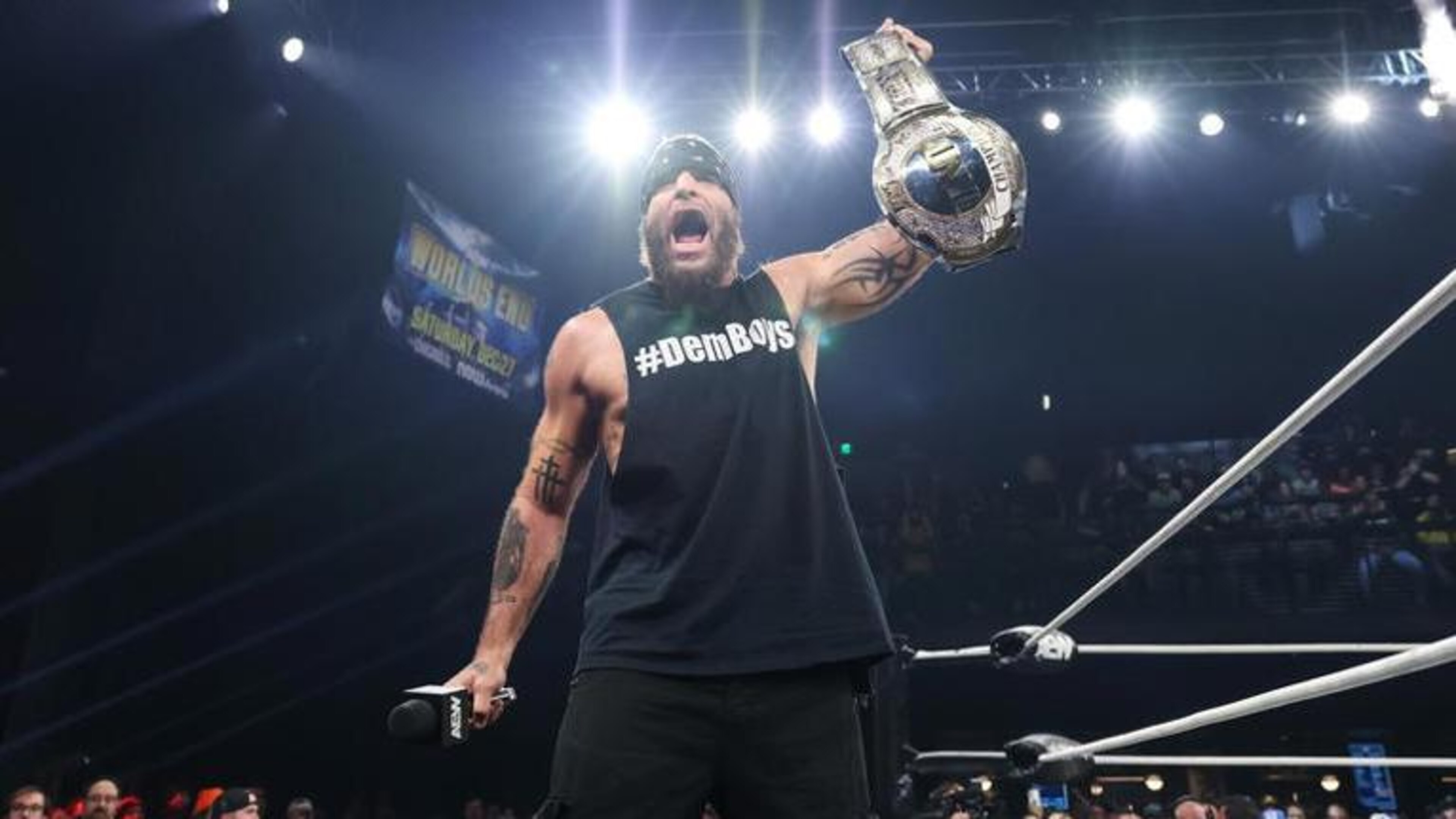 Mark Briscoe with the TNT Championship Mark Briscoe with the TNT Championship