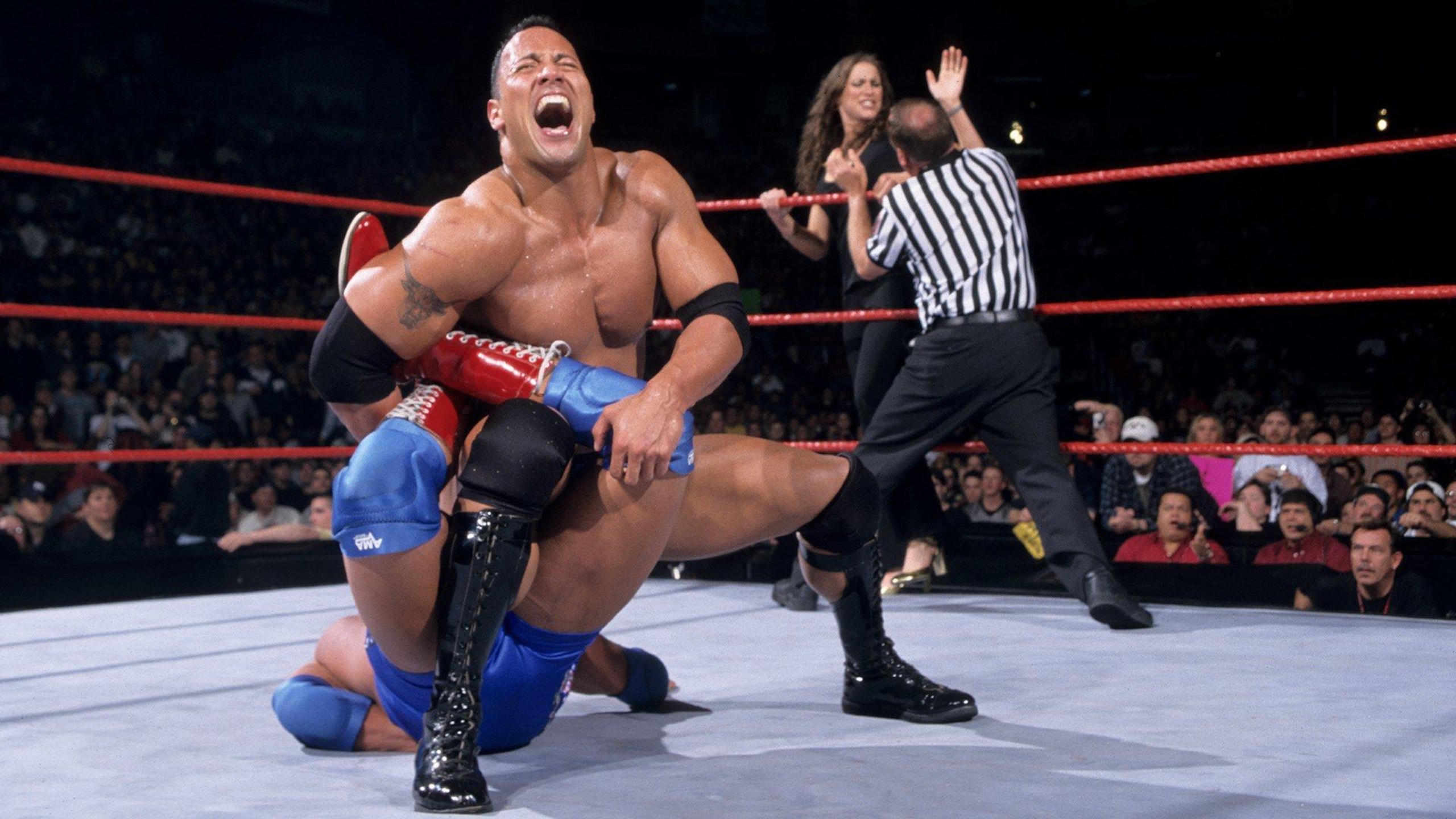 The Rock battles Kurt Angle at WWE No Mercy 2000